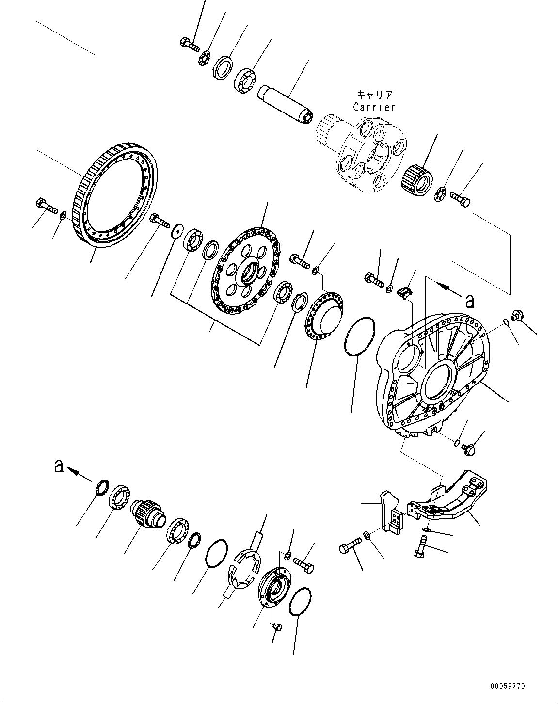 Бортовой редуктор в сборе 198-27-00840 KOMATSU
