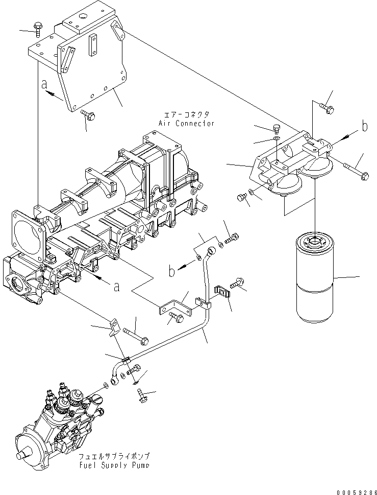 HEAD ASS'Y,FUEL FILTER 6261-71-6800 KOMATSU