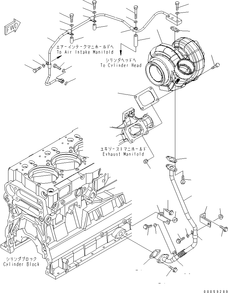 TURBOCHARGER ASS'Y,(SEE FIG.A1530-C4M1) (6505-68-5510) KOMATSU