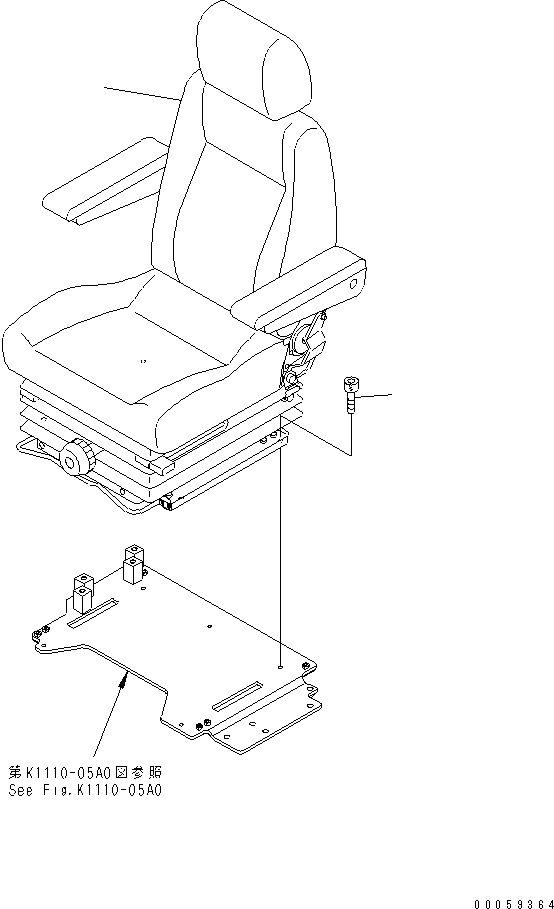 OPERATOR SEAT ASSEMBLY (22B-57-21300) KOMATSU