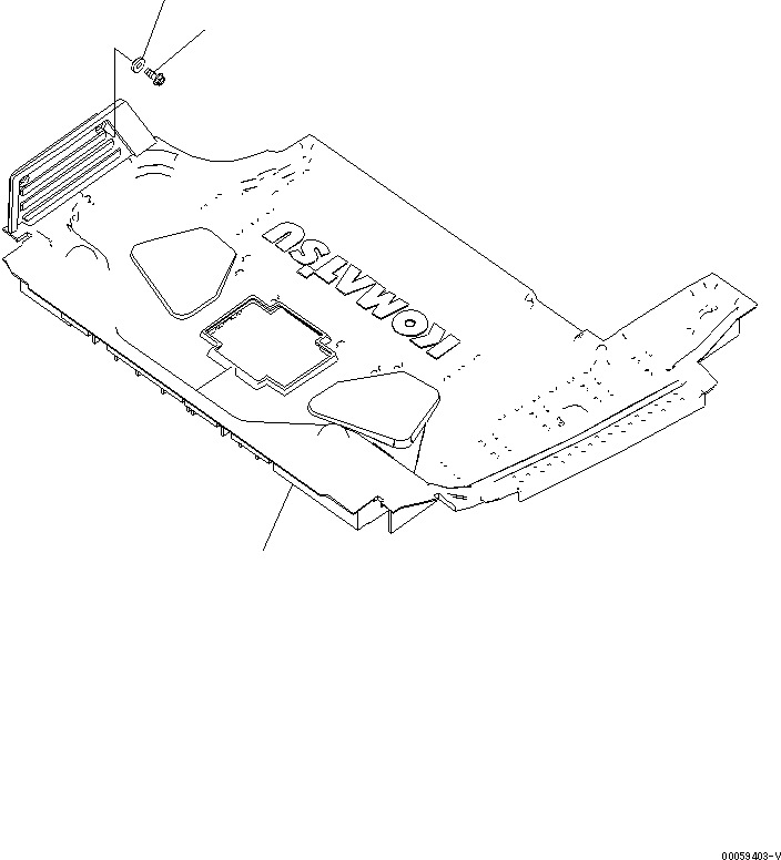 Коврик пола 22B-54-23741 KOMATSU