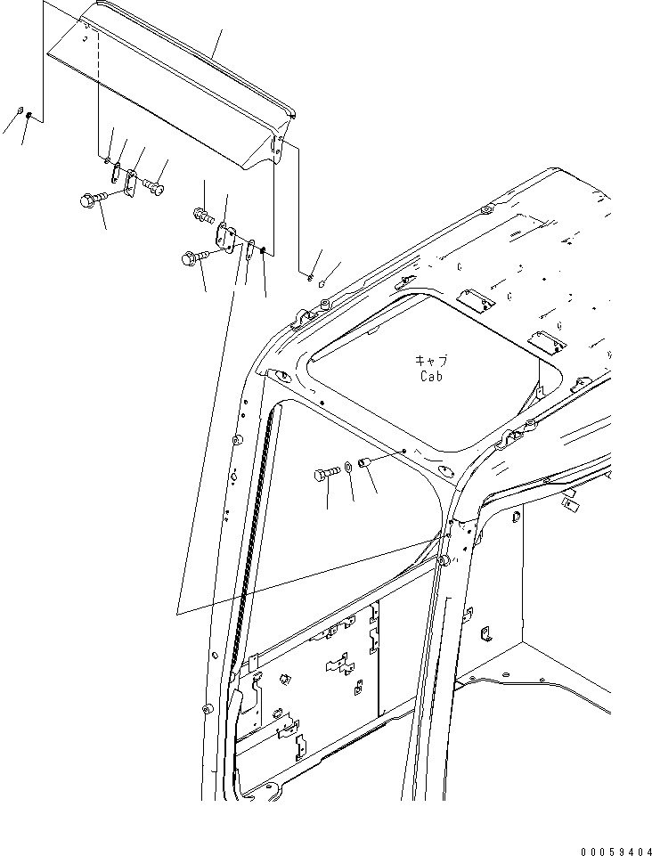 Rain Visor 22B-54-26711 KOMATSU