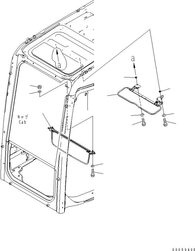 Sunvisor, Roof 22B-54-26751 KOMATSU