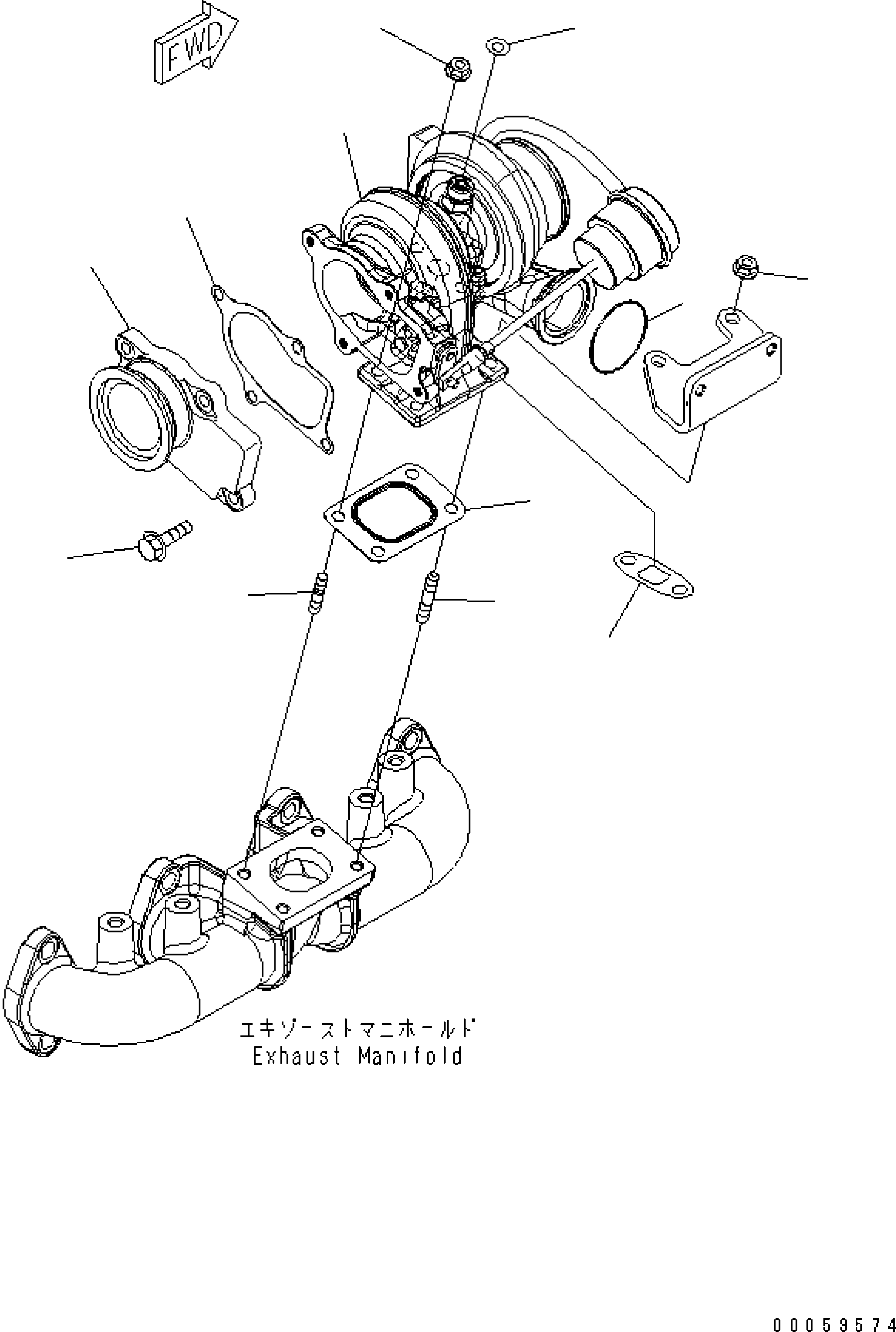 TURBOCHARGER CU4955276 KOMATSU