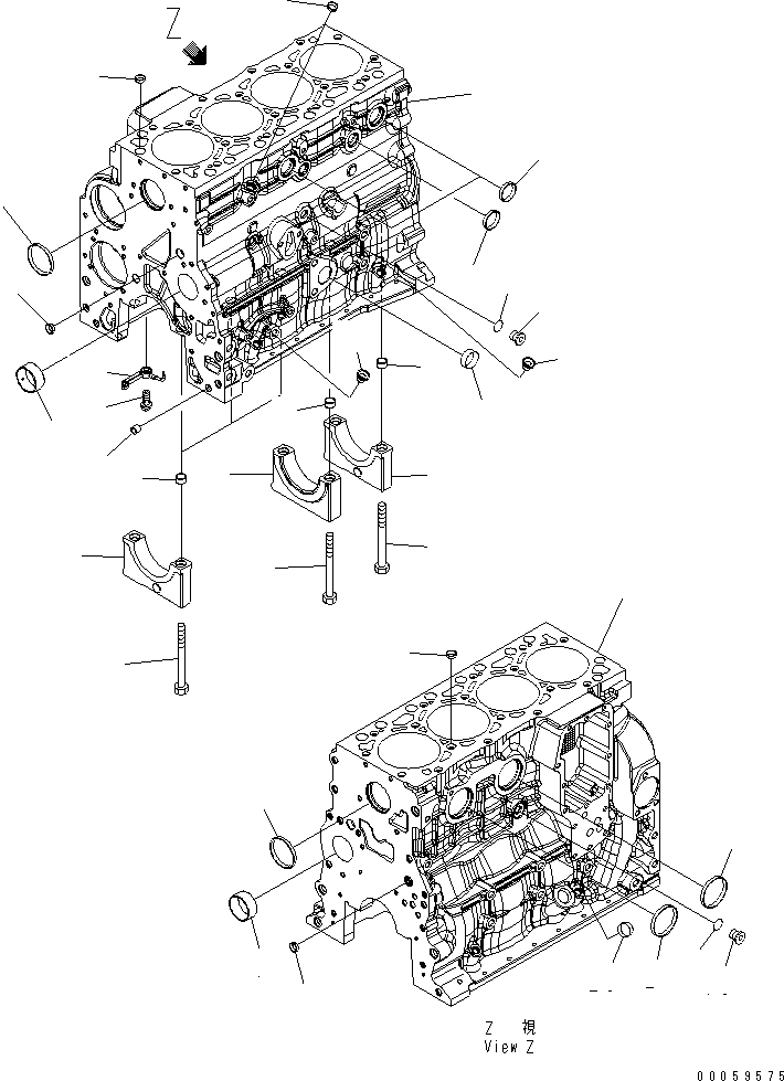 Cylinder Block Assembly 6751-21-1310 KOMATSU