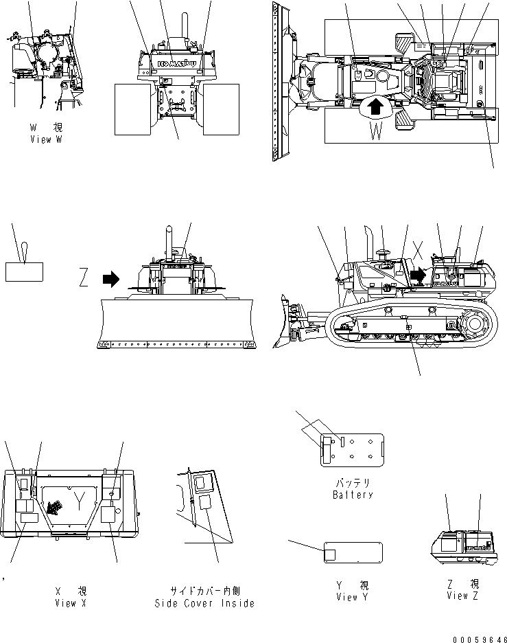 PLATE¤ SAFETY,BEFORE AND AFTER OPERATION 09654-B0640 KOMATSU