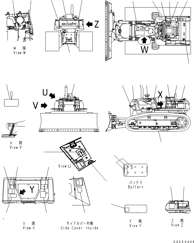 Plate, Danger, Do Not Put Hands 09824-K0641 KOMATSU