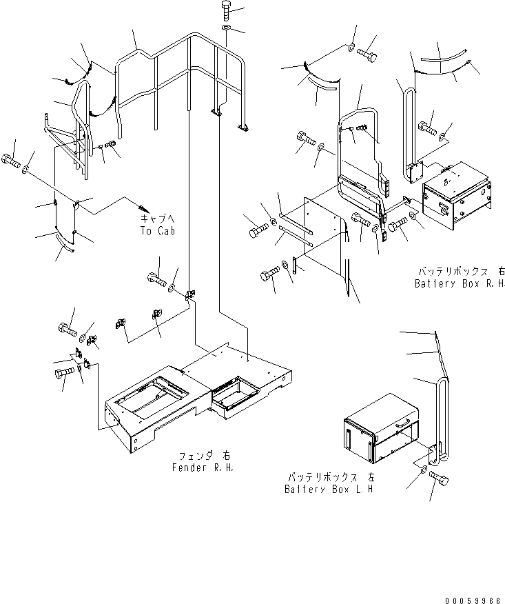 Handrail, R.H. 426-54-35153 KOMATSU