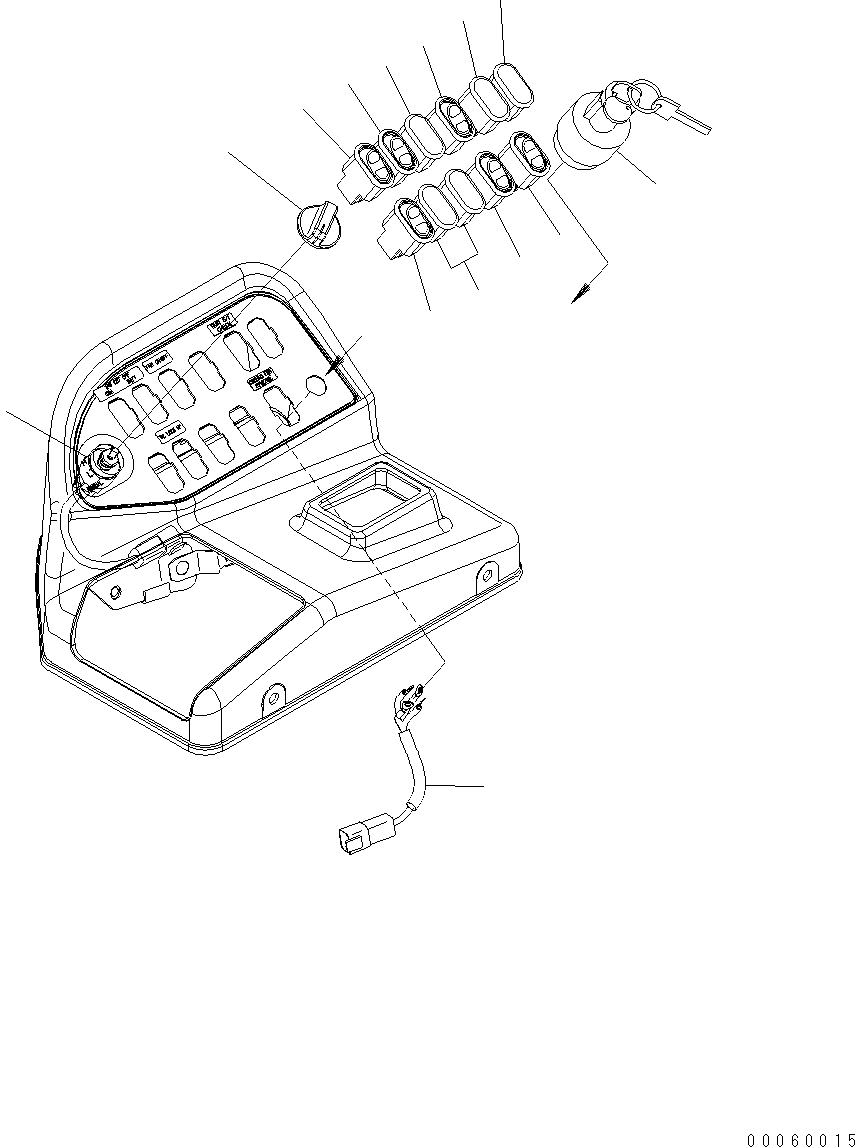 SWITCH, COOLING FAN MANUAL REVERSE 423-06-45540 KOMATSU