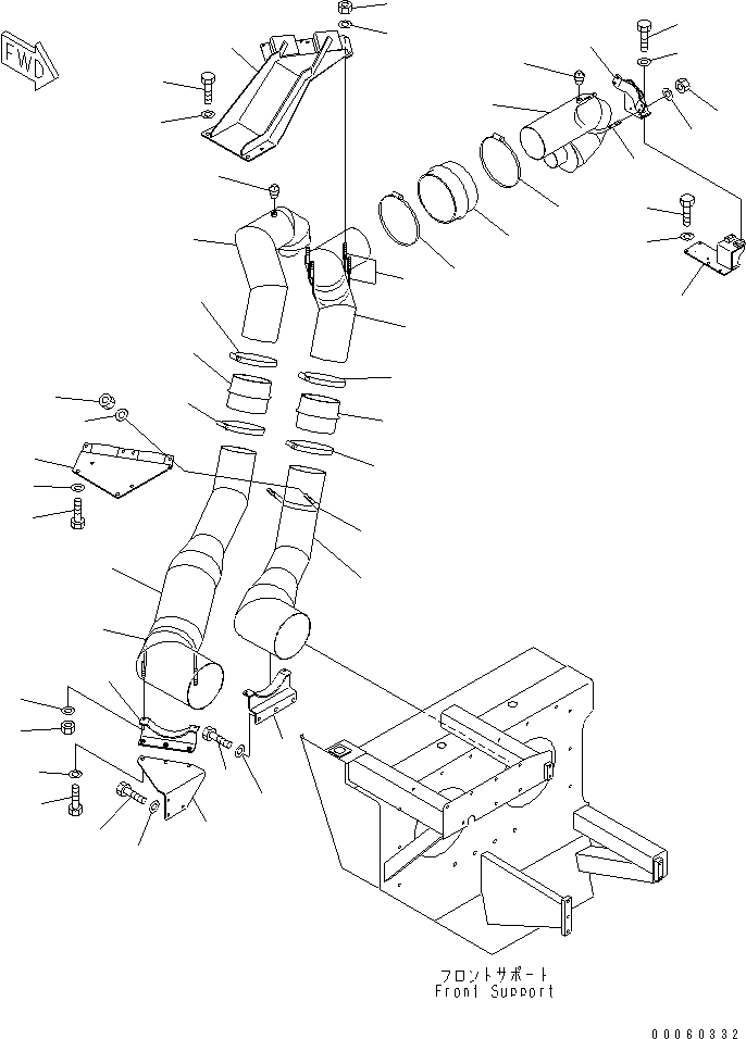 Трубка 561-84-68131 KOMATSU
