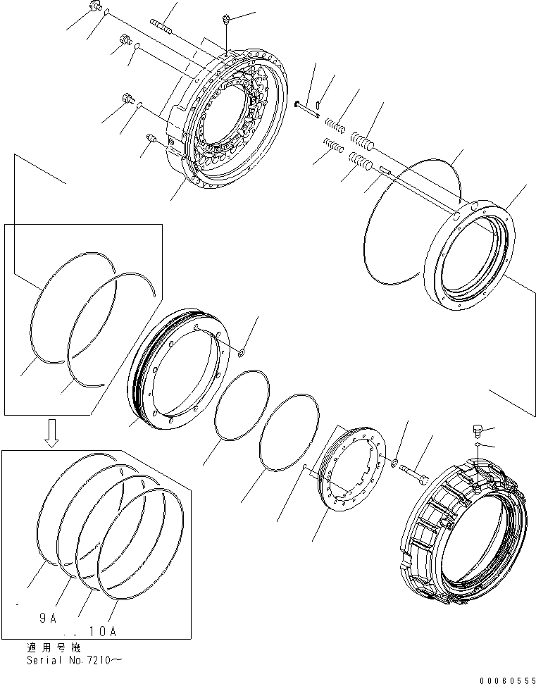 BRAKE ASS'Y,L.H. 569-22-70302 KOMATSU