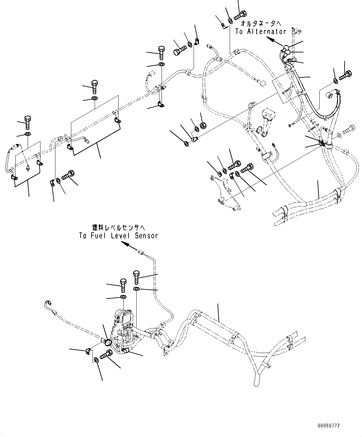 Wiring Harness(Cab,Floor, Wiring Harness,Auto Air Conditioner, Big Wind Quantity,Overload Alarm,Heat Absorbing Glass Window,For Australia) (207-06-76211) KOMATSU