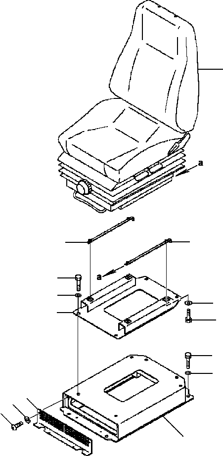 SEAT ASSEMBLY, RECLINING TYPE 12Y-57-11700 KOMATSU