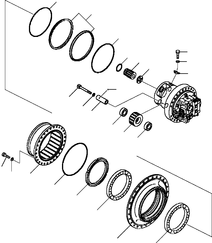 FINAL DRIVE ASSEMBLY (CUT SPROCKET) 12Y-27-10401 KOMATSU