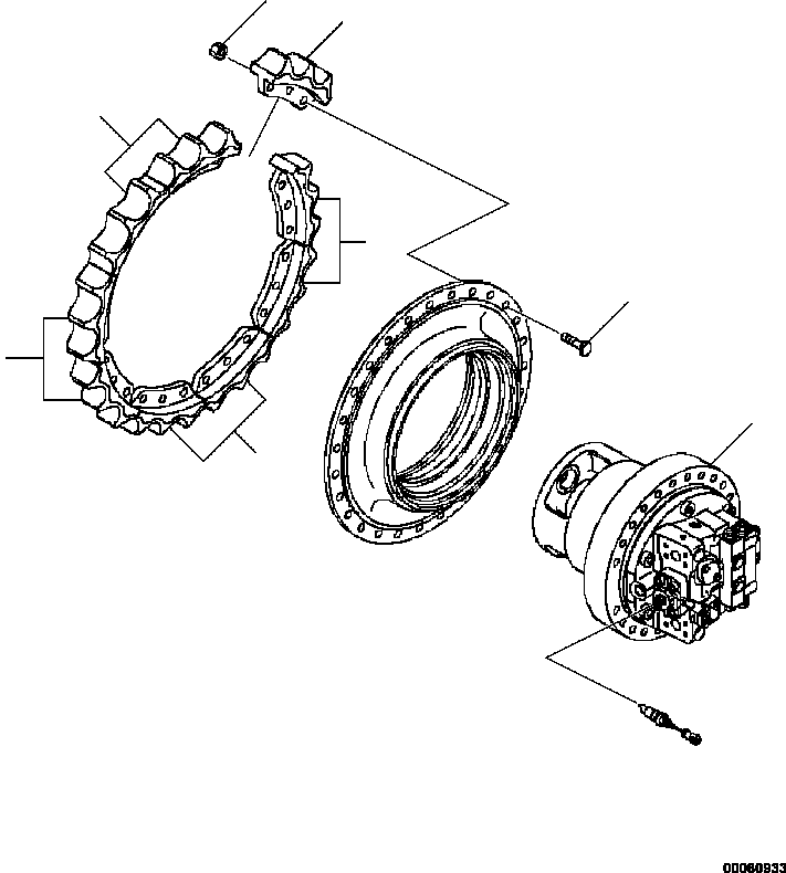 MOTOR, HST ( SEE FIG. H0350-03A0 ) 706-8H-01121 KOMATSU