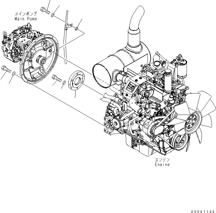 Муфта 708-3D-12220 KOMATSU
