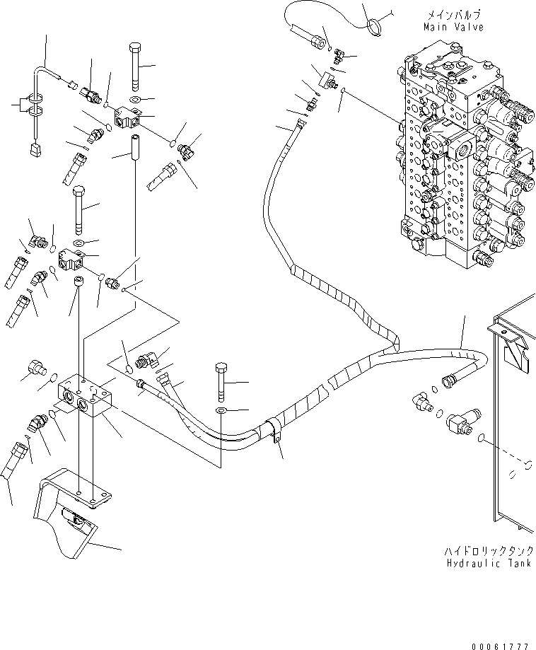 Hose, Face Seal Type(Anti-drop Valve Piping,Cylinder Piping Group) (02762-00518) KOMATSU