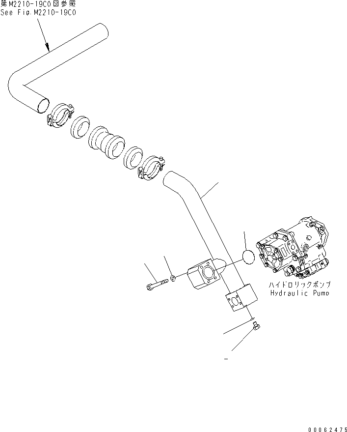 Трубка 17M-60-52180 KOMATSU