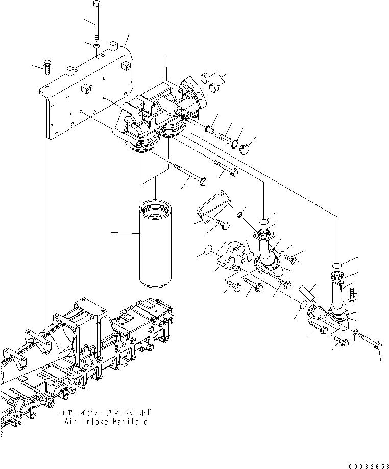 Head Assembly, Oil Filter 6261-51-6601 KOMATSU