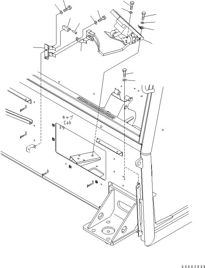 PEDAL ASS'Y,SEE FIG. Y1690-01A0 (702-16-07020) KOMATSU