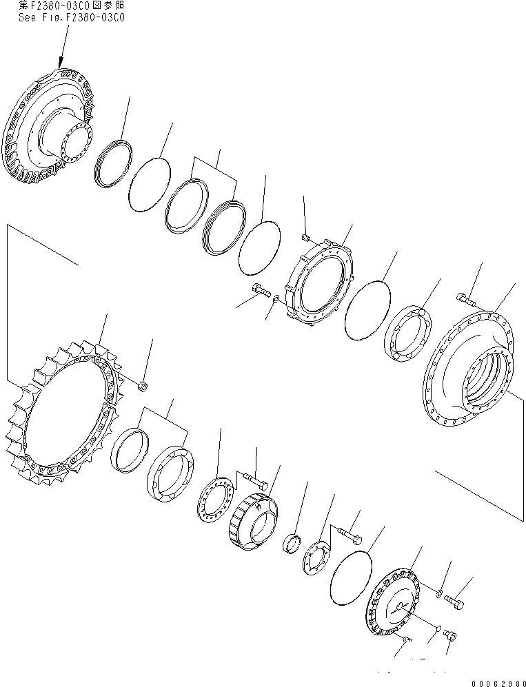 Уплотнительное кольцо в сборе 195-27-00170 KOMATSU