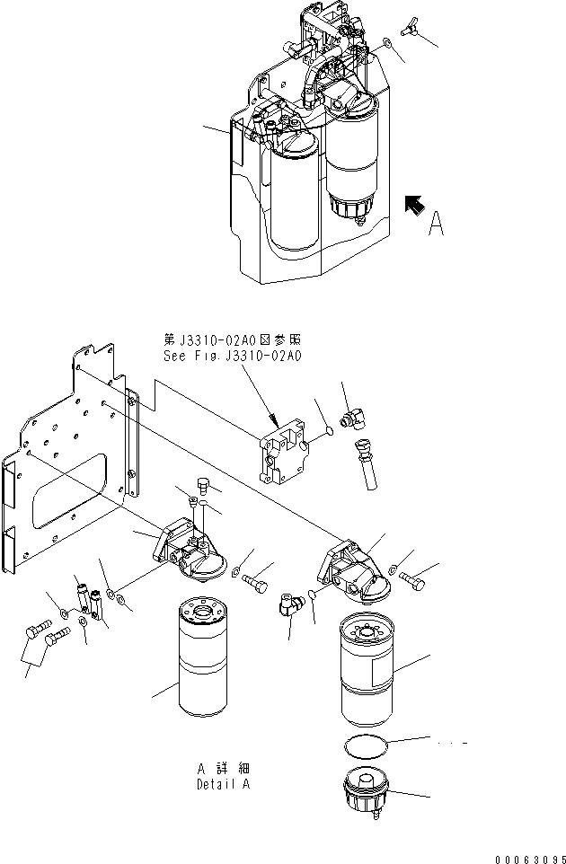 FILTER,(L.H.) 561-01-83200 KOMATSU
