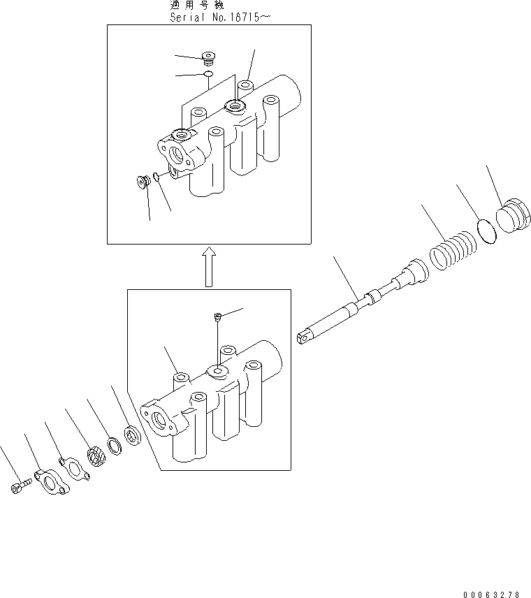 Корпус клапана \0\195-22-71110 KOMATSU