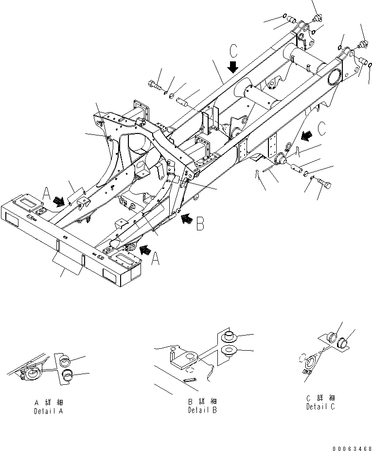 FRAME SEAT ASS'Y 566-46-8B501 KOMATSU