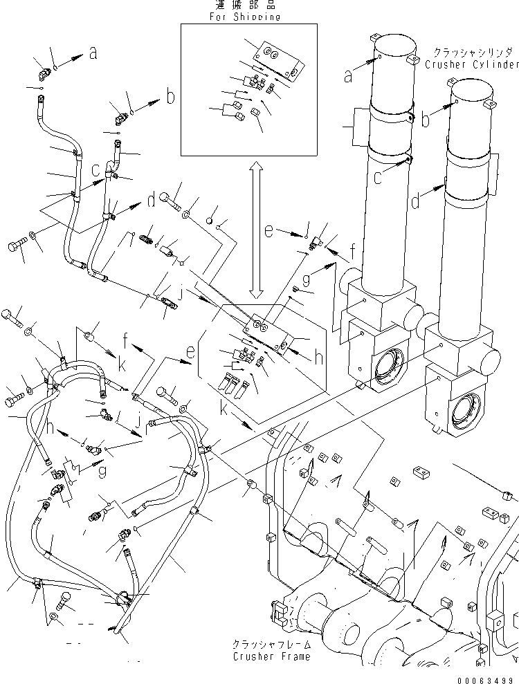 Шланг с торцевым уплотнением 02755-003A7 KOMATSU