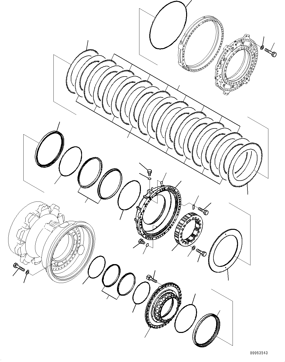 Final Drive Assembly, 31-90-R49 Sized Tires 561-22-70804 KOMATSU