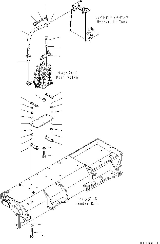 Шланг фланцевого типа 07296-412A7 KOMATSU