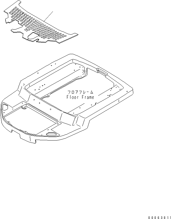 MAT,FLOOR(FOR CAR HEATER AND DEF.) 362-07-43520 KOMATSU