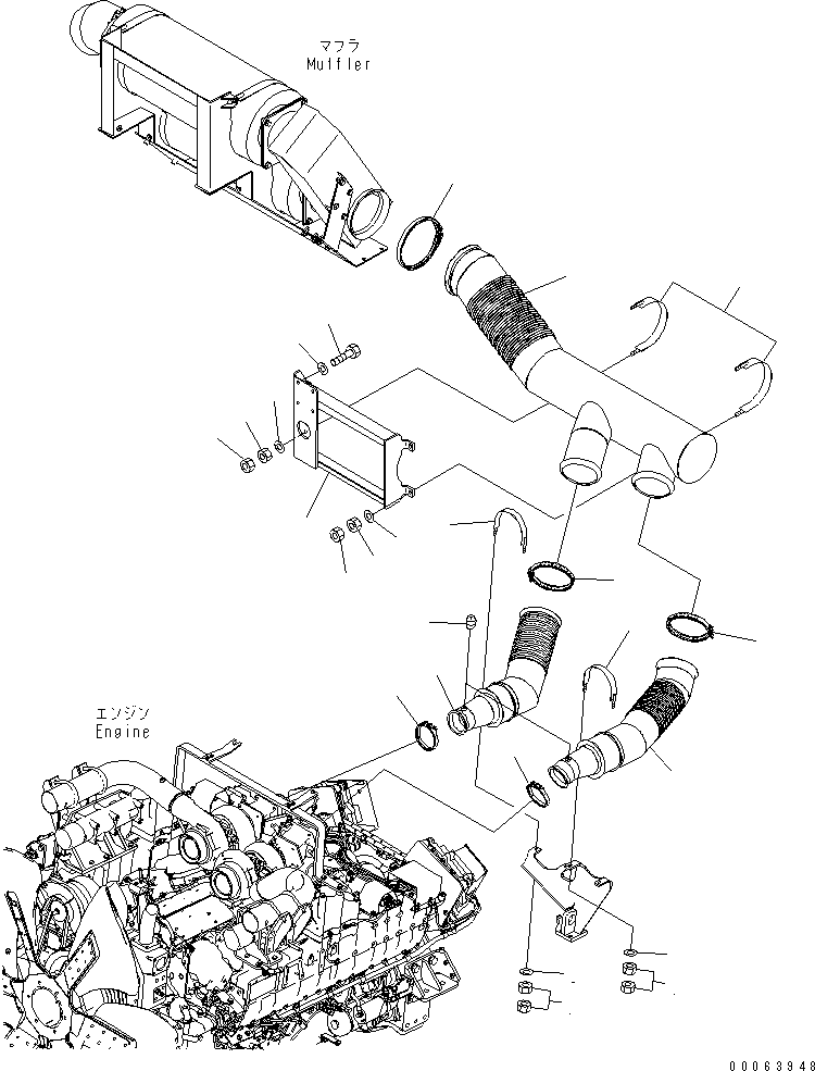 Трубка 561-84-84341 KOMATSU