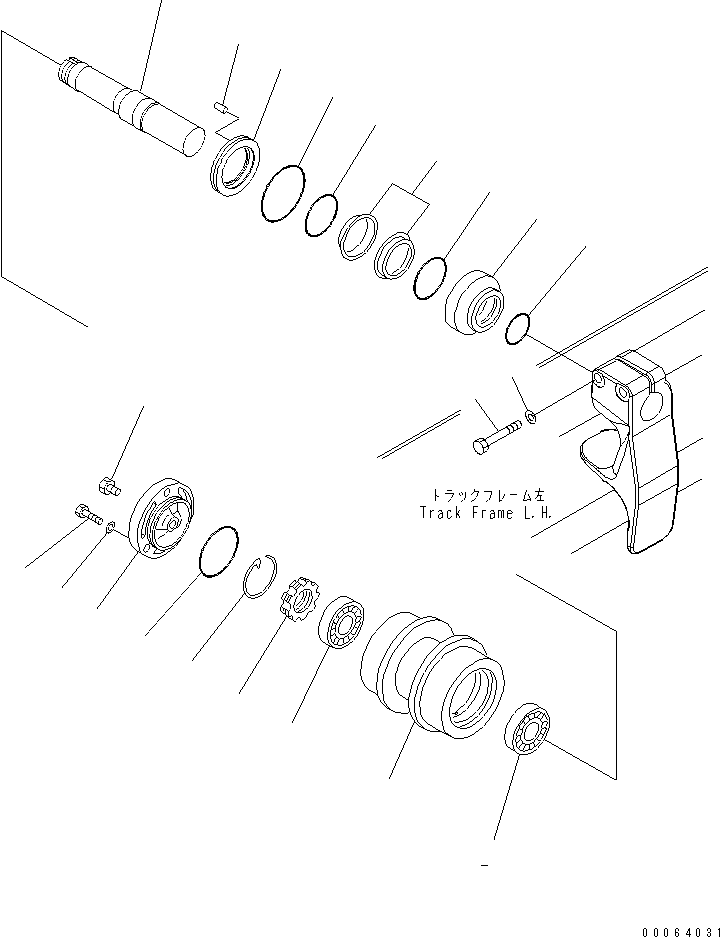 Carrier Roller Assembly 17A-30-00580 KOMATSU