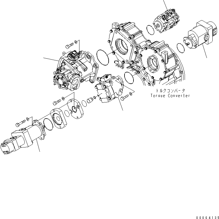 PUMP ASS'Y,STEERING GEAR (\0\708-1W-00820) KOMATSU