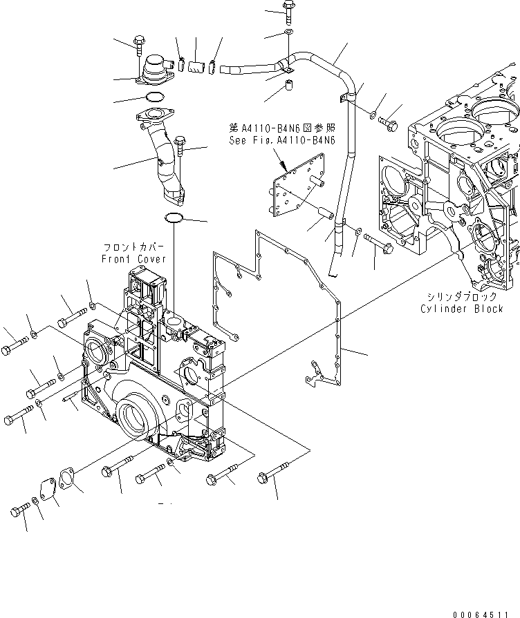Tube, Blowby 6261-21-8840 KOMATSU