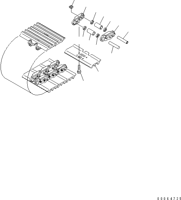 TRACK LINK ASS'Y,(SEE FIG. R0400-02H0) (208-32-00510) KOMATSU