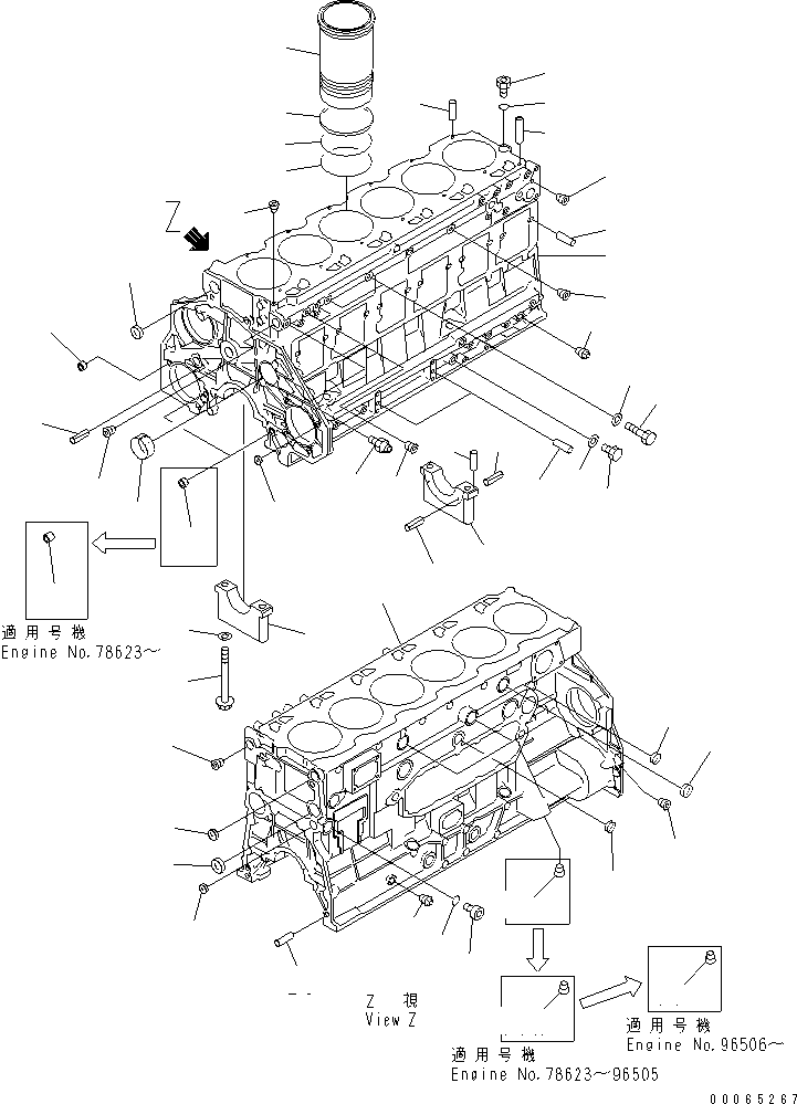 Блок цилиндров в сборе 6150-22-1101 KOMATSU