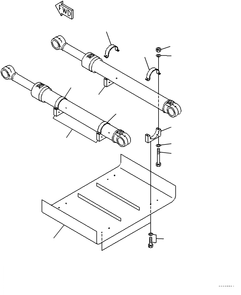 NUT, 10 MM 955783 KOMATSU