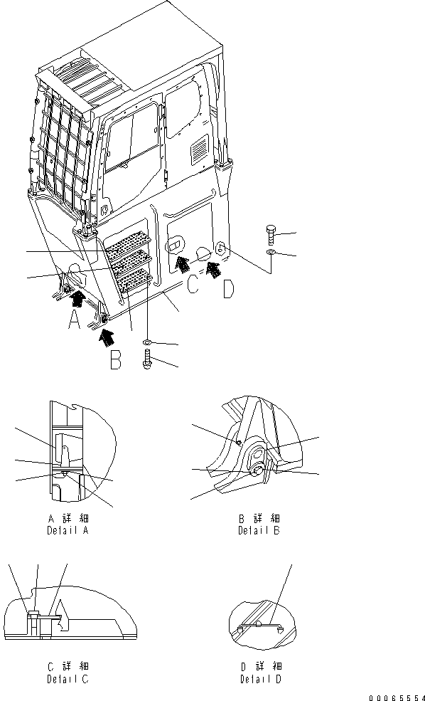 LADDER, WELDMENT 207-54-A4420 KOMATSU