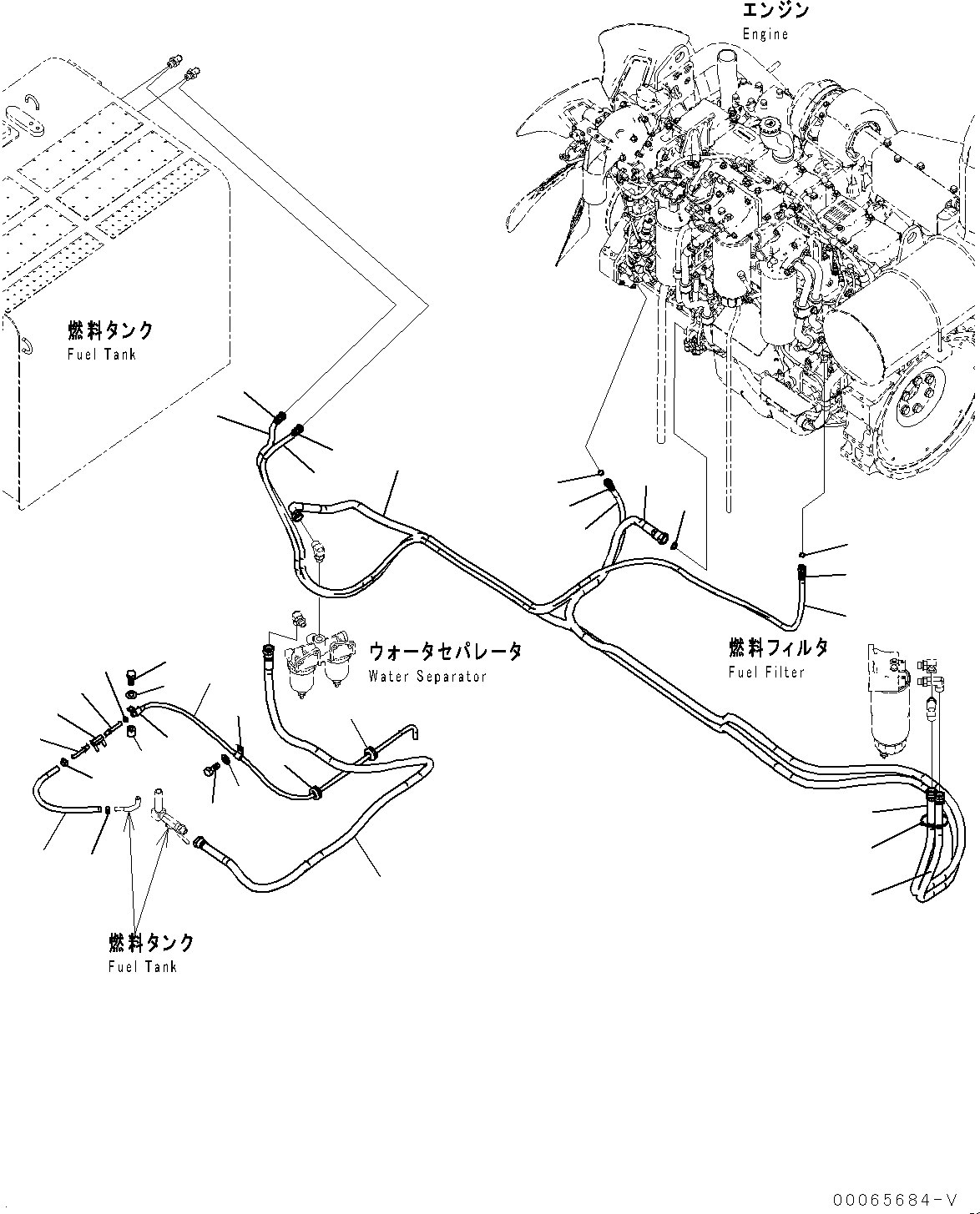 шланг с торцевым уплотнением 02763-00533 KOMATSU