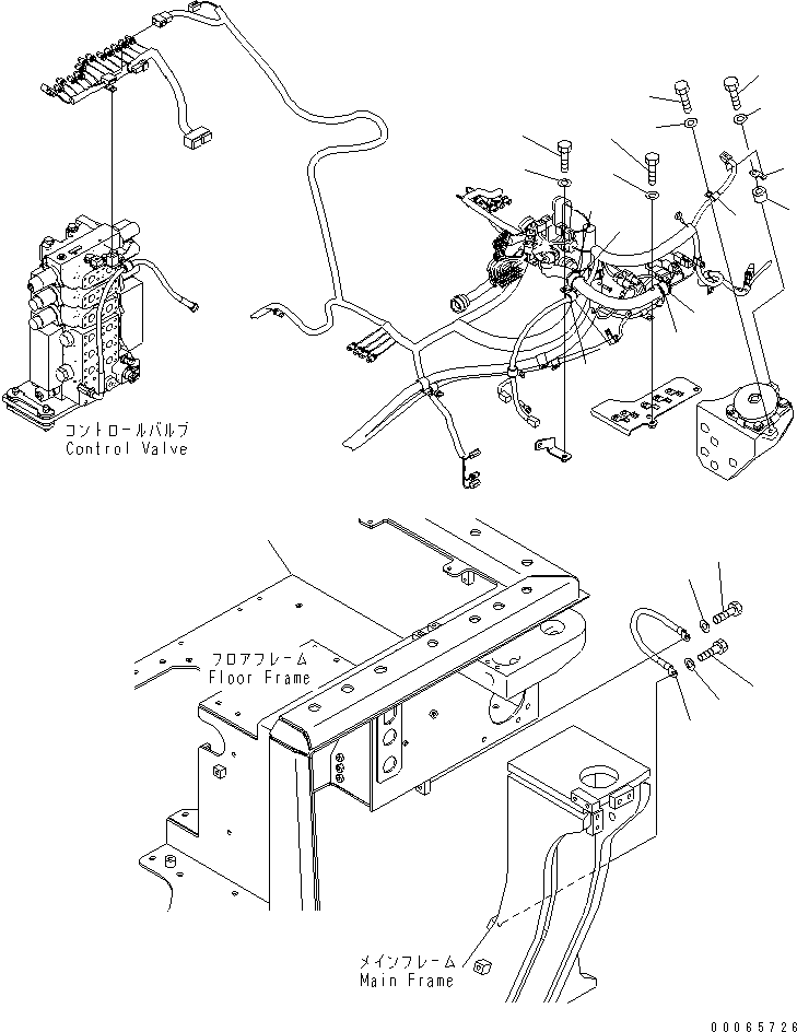 Clip(Floor Frame,Fuse Box and Relay) (04434-53412) KOMATSU