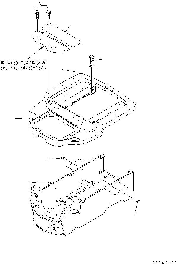 FRAME,FLOOR (WITH CAR HEATER) 361-07-23151 KOMATSU