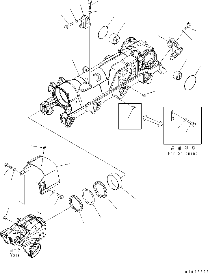 Рама гусеничной тележки 198-30-68115 KOMATSU