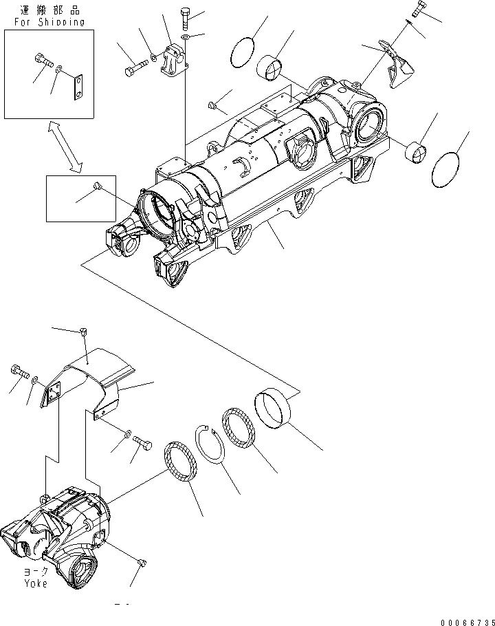 Рама гусеничной тележки 198-30-68125 KOMATSU