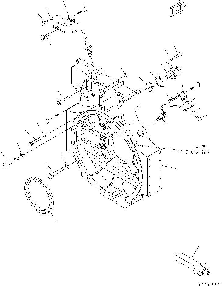 Картер маховика 6240-21-4240 KOMATSU