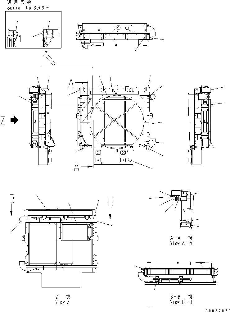Радиатор в сборе 566-03-81203 KOMATSU