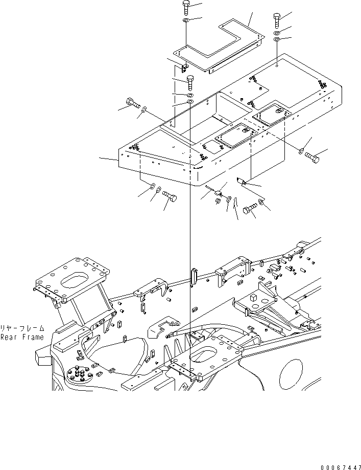 Frame, Floor, L.H. 427-S05-6470 KOMATSU