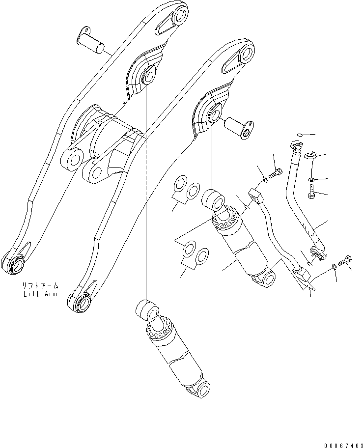 Трубка левая 427-62-14722 KOMATSU