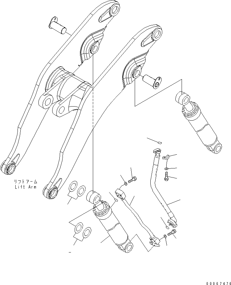 Трубка правая 427-62-14732 KOMATSU